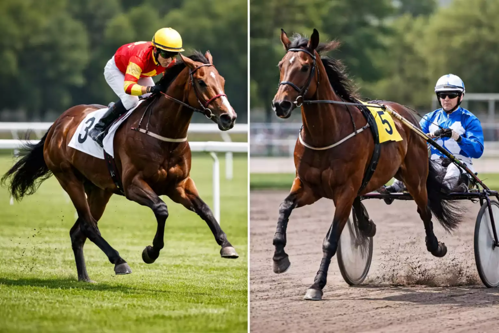 Galopprennen und Trabrennen im Vergleich